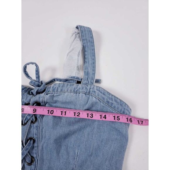 PAIGE November Lace Up Chambray Jumpsuit - Picture 6 of 7